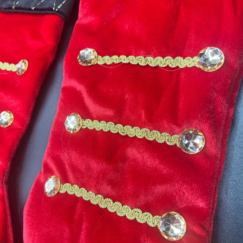 Red and Black Christmas nutcracker /soldier Stockings new with tags set of 2 - Picture 4 of 8